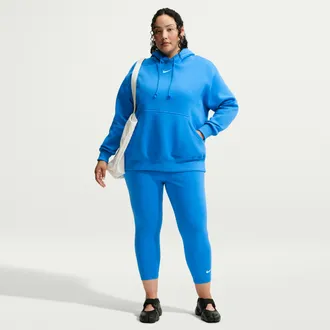 Nike Womens Nike Sportswear Classic High-Waisted 7/8 Leggings (Plus Size) in Blue | FB3095-435