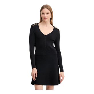 Gaud&igrave; Dames, Jurken, Zwart, Maat: XS Viscose