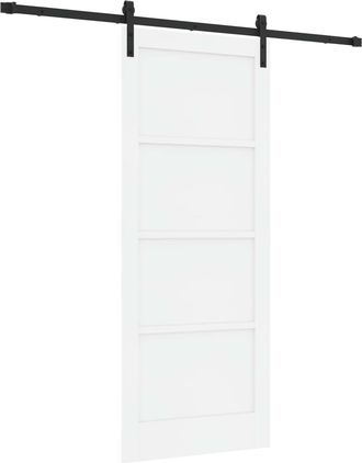 vidaXL Puerta Corredera 83 X 202 Cm Madera De Pino Maciza Vidaxl