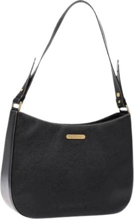 Burberry Pre-owned Shoulder Bags, female, Black, Size: ONE SIZE Pre-owned Leather Shoulder Bag