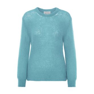 Americandreams Ulla O Neck Knit Pullover - Dames - Ronde hals truien - Blauw - L - Wol - Truien & Vesten