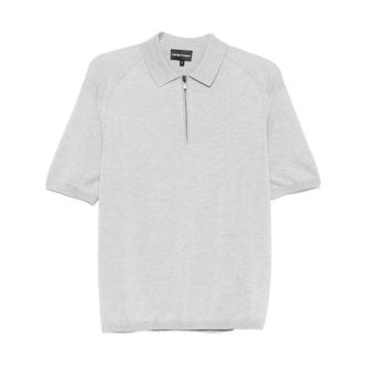 Emporio Armani Heren, Tops, Grijs, Maat: L Wol