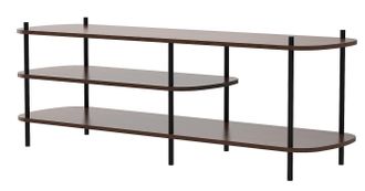 Nordlys Industrial Design TV Stand with Wooden Storage in Brown