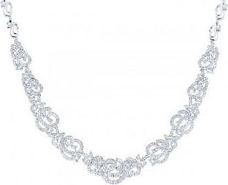 Allurez 15.06ct 18k White Gold Diamond Necklace