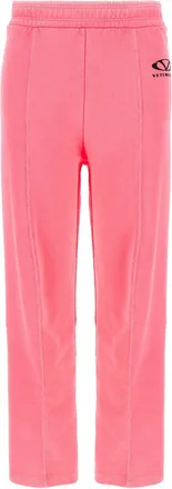 VETEMENTS Logo-Print Cotton Joggers - Pink
