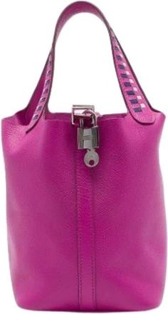 Herm&egrave;s Pre-owned Picotin Lock - Dames - Vintage Tas - Roze - ONE Size - Leer - Vintage