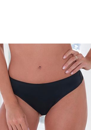 s.Oliver String S.OLIVER Emilie, Damen, Gr. 32/34, schwarz, Microtouch, Obermaterial: 85% Polyamid, 15% Elasthan, Unterhosen String, mit feiner Spitze