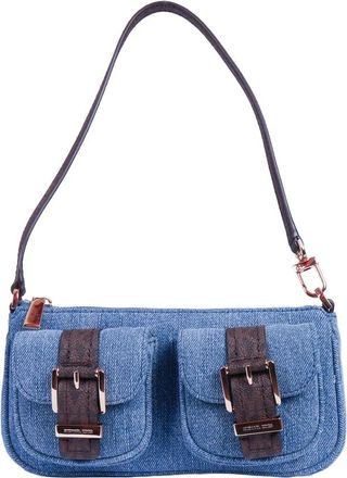 Michael Kors Shoulder Bags, female, Blue, Size: ONE SIZE Pochette piccola convertibile
