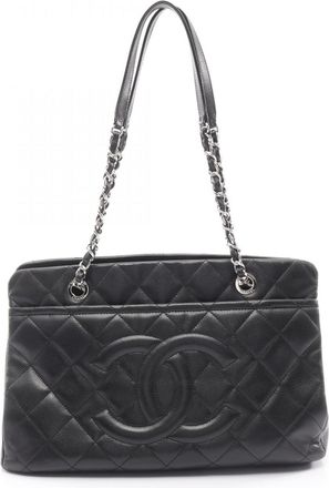 Chanel Black Leather Tote Bag (Pre-Owned)