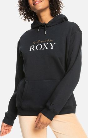Roxy Womens Roxy Womens Surf Soaked Brushed Hoodie - Black/Grey - Size: 10/8