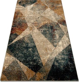 RugsX Rugsx - Alfombra De Lana Omega Rami Mosaico Color Esmeralda Green 200x300 Cm