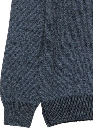 C.P. Company Wool Marl Quarter-Zip Sweater - Navy