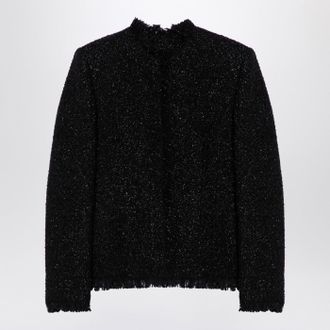 Givenchy Black Tweed und Lurex Jacke