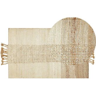 Beliani Rug HAMZALAR Beige 80 x 150 cm Jute