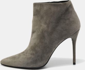 Stuart Weitzman Grey Suede Ankle Boots