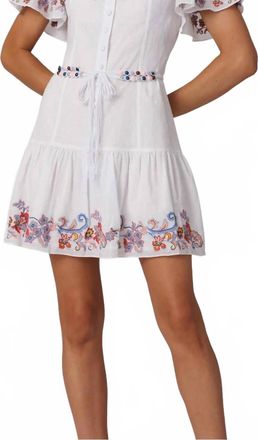 Shoshanna Cowden Dress In Optic Multi