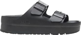 Birkenstock Arizona Platform Exquisite - Dames - Sandalen - Zwart - 39 EU - Leer - Schoenen