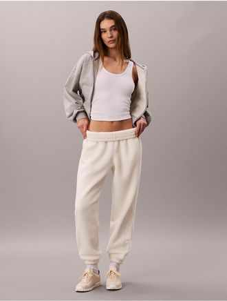 Calvin Klein Calvin Klein Womens Sherpa Joggers - White - XL
