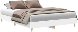 vidaXL Estructura de cama sin colchón blanca 150x200 cm Vidaxl