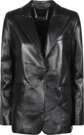John Richmond Evosil Jas - Dames - Blazers - Zwart - S - Leer - Jassen