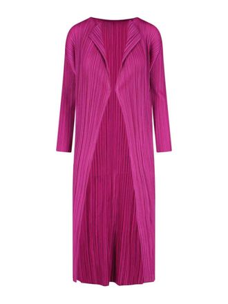 Pleats Please Issey Miyake Long Cardigan