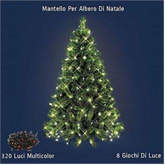 Trade Shop Trade Shop - Mantello Rete Minilucciole Per Albero Di Natale 320 Luci Led Multicolore