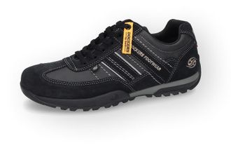 Dockers by Gerli Schn&uuml;rschuh DOCKERS BY GERLI, Herren, Gr. 42, schwarz (schwarz, grau), Leder, Schuhe Schn&uuml;rschuh, Freizeitschuh, Halbschuh, Outdoorschuh mit Profilsoh