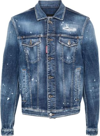 Dsquared2 Dan denim jacket - men - Polyester/Cotton/Polyester/Spandex/Elastane/Cotton - 50 - Blue