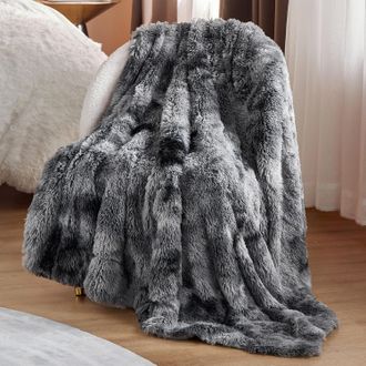 OEM Manta Sherpa Acogedora Y C&aacute;lida, Gruesa Con Pelo Sint&eacute;tico, Suave, Para Sof&aacute;, Gris, 150 X 200 Cm