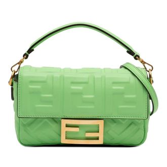 Fendi Pre-owned Fendi Mini Zucca Embossed Leather Baguette Satchel Ladies 4TM2WSQQHRHUY6VJ
