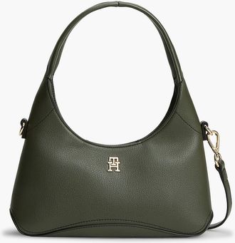 Tommy Hilfiger Womens Monogram Mini Crescent Bag - Dark Olive