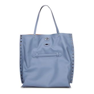 Zanellato Tote Bags, female, Blue, Size: ONE SIZE A Spasso Saeta Medium