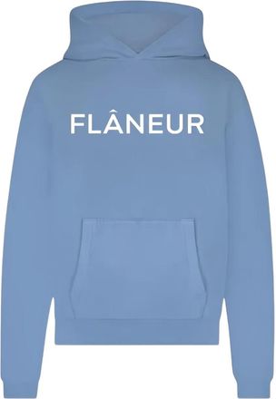 Flaneur Felpa con cappuccio e logo - Blu