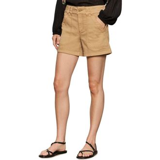Sanctuary Wander On Denim Shorts in Washed Cartouche Brown at Nordstrom, Size 32