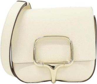 Herm&egrave;s Pre-owned Della Cavalleria II Epsom Mini Shoulder Bag - Dames - Vintage Schoudertas - Beige - ONE Size - Leer - Vintage