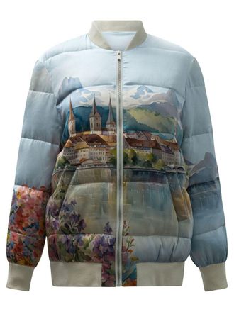 Sleep No More Luzern Bomber Jacket In Silk
