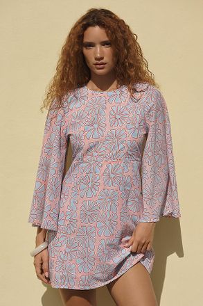 SZ Blockprints Mary Bell-Sleeve Mini Dress