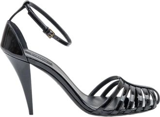 Givenchy Cage Heeled Sandalen - Dames - Sandalen met hakken - Zwart - 39 EU - Leer - Schoenen