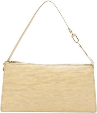 Louis Vuitton Pre-owned Pochette Accessoires - Dames - Vintage Schoudertas - Geel - ONE Size - Leer - Vintage