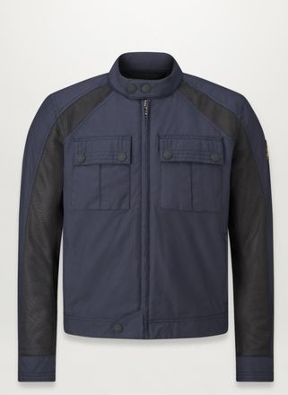 Belstaff Temple Motorcycle Jacket Mens Technical Nylon Dark Navy Size 2XL