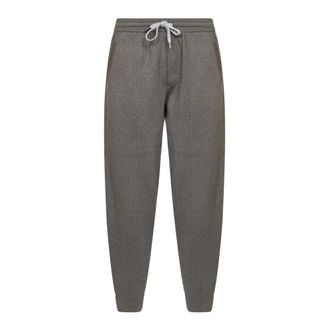 Brunello Cucinelli Double Knit Broeken - Heren - Broeken - Grijs - Maat: M Kasjmier