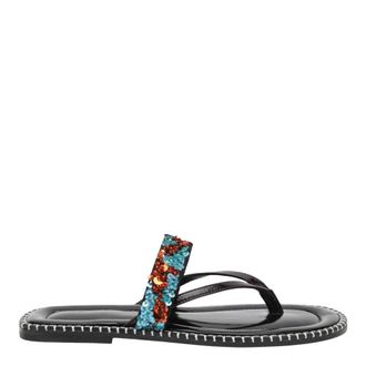 Dries Van Noten Flip Flops, female, Multicolor, Size: 8 1/2 US Rounded Toe Flipflop Sandal