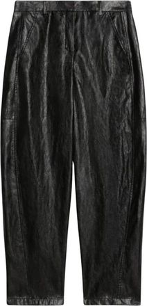 iBlues Barrel Broeken - Dames - Leren Broeken - Zwart - 2XS - Leer - Broeken