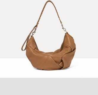 Vivienne Westwood Agnes Medium Shoulder Bag Supple Leather Honey-dark-silver