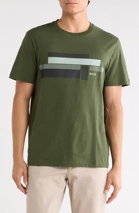 BOSS Glaming Graphic T-Shirt in Open Green at Nordstrom Rack, Size Xx-Large