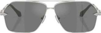 Versace Grey Silver Mirror Navigator Mens Sunglasses VE2284 10006G 63