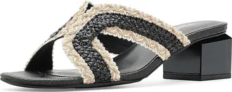 Vaneli Cyndia Womens Dress Sandals Black/Beige Sida Braid : 5.5 M (B), Textile