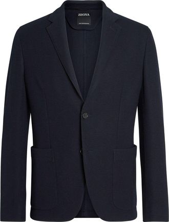 Ermenegildo Zegna High Performance wool-cotton jacket - men - Polyester/Wool/Cotton - 58 - Blue