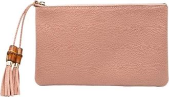 Gucci Pre-owned Clutches, female, Pink, Size: ONE SIZE Pre-owned Leather Clutch