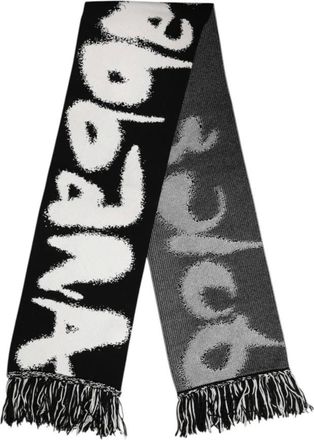 Dolce & Gabbana Accessoires, Heren, Zwart, ONE Size, Kasjmier, Luxe Zwarte Logo Nekwarmer